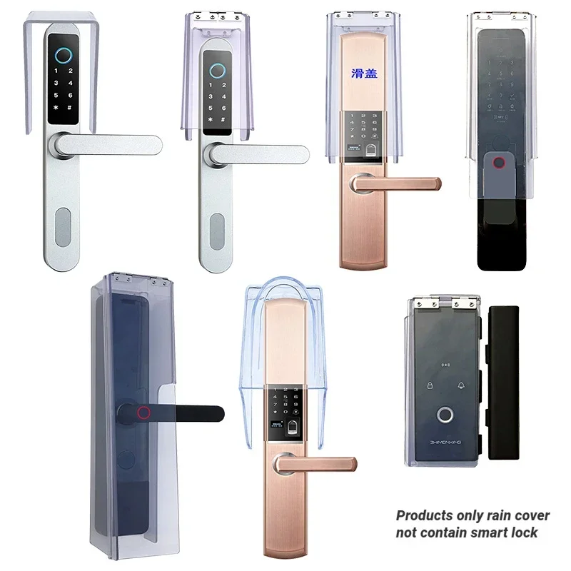 Smart door lock waterproof cover fingerprint lock outdoor flip cover rainproof  transparent plastic cover