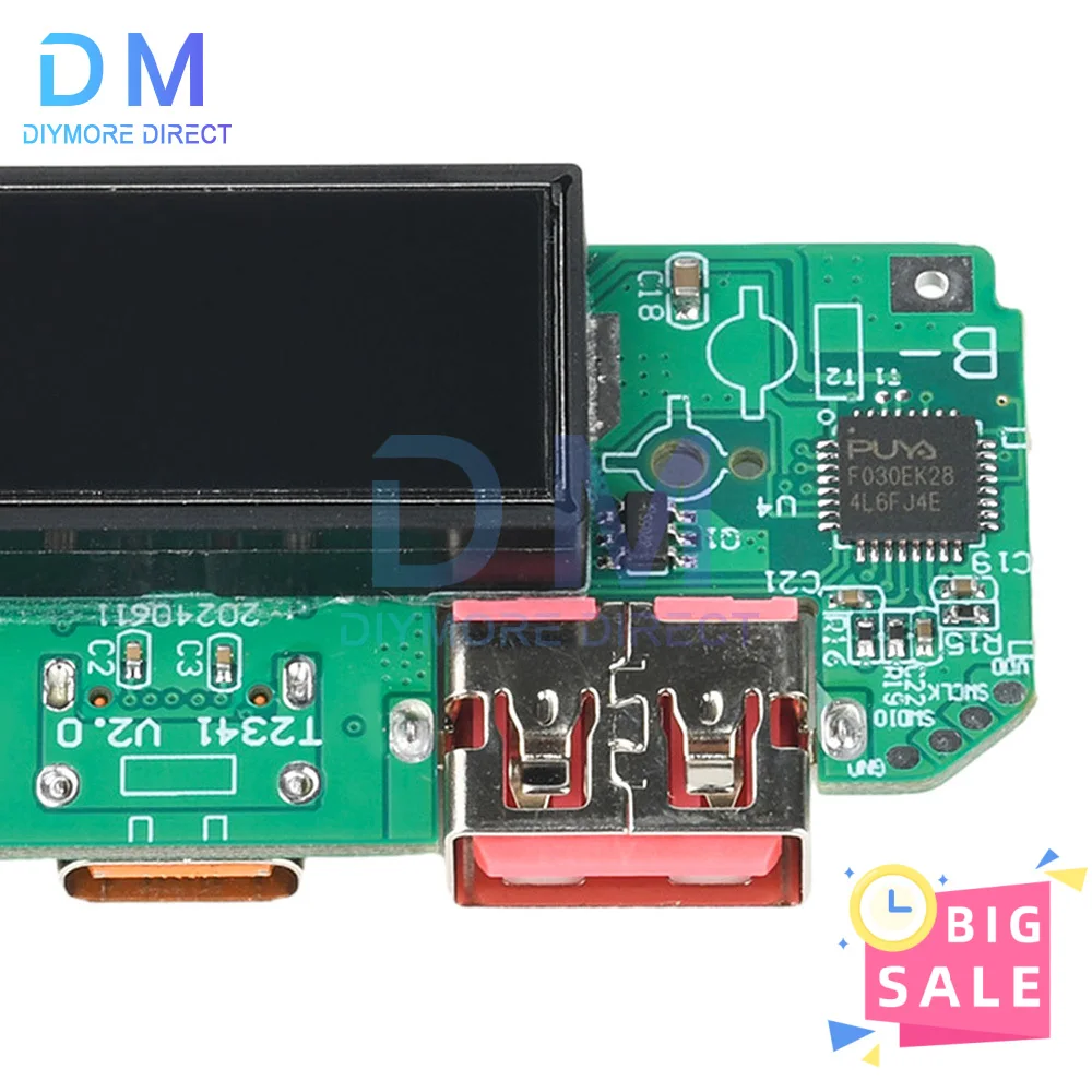 Display digitale a colori TFT da 22,5 W Modulo di ricarica rapida Batteria al litio da 3,7 V Modulo ricaricabile Supporto PD/QC/SCP/VOOC