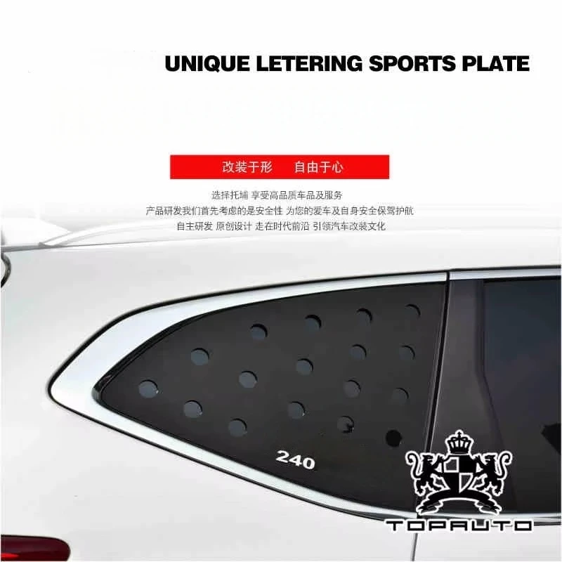 ABS Car Rear C Pillar Window Glass Sports Plate Molding Trim Car Triangle Side Decorative Cover For Honda C/R/V 2012-2021