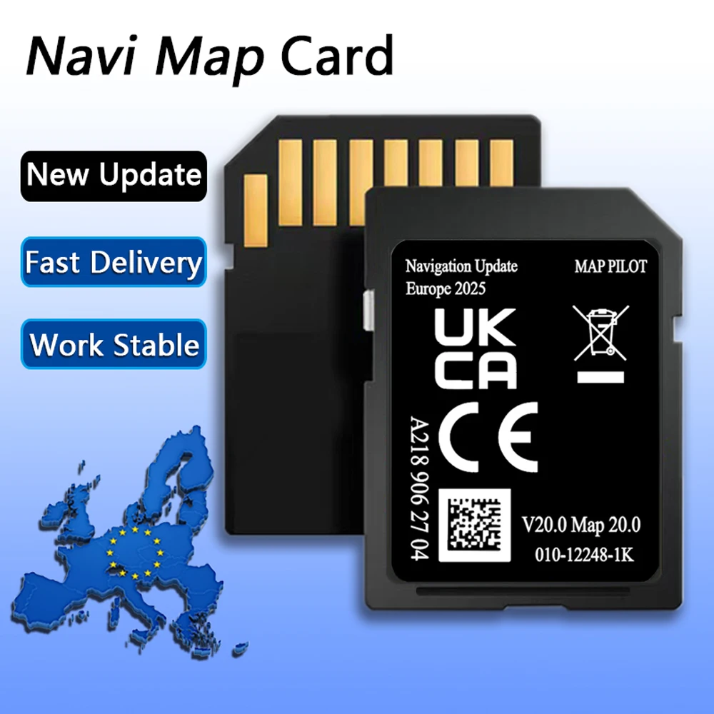 NOWA 2025 Karta SD Nawigacji Samochodowej 32GB Pełna Wersja Europa V20 A2189062704 Mapy Satelitarne UK EU — zdjęcie produktu 2