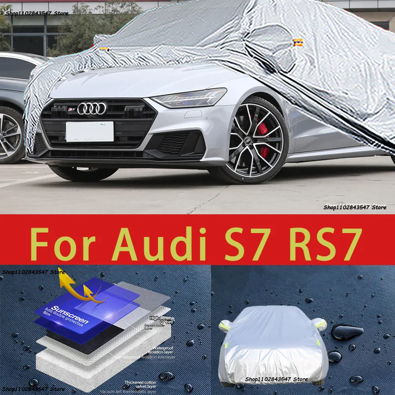 

For Audi S7 RS7 Outdoor Protection Full Car Covers Snow Cover Sunshade Waterproof Dustproof Exterior Car accessories