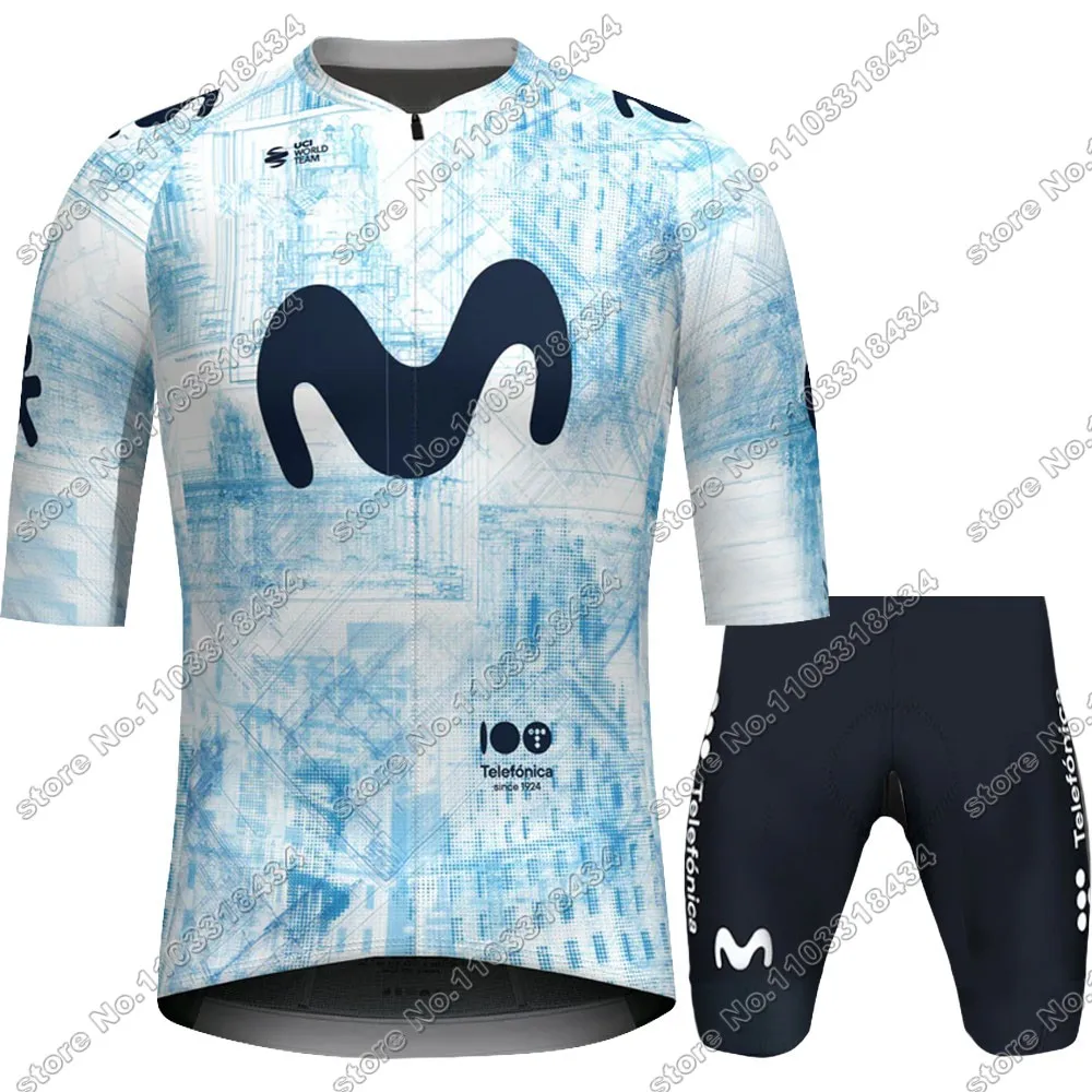 M Cycling Jersey 2024 Pro team Set Short Sleeve Espana Clothing Men Road Bike Shirt Suit Bicycle bib Shorts MTB Wear Maillot