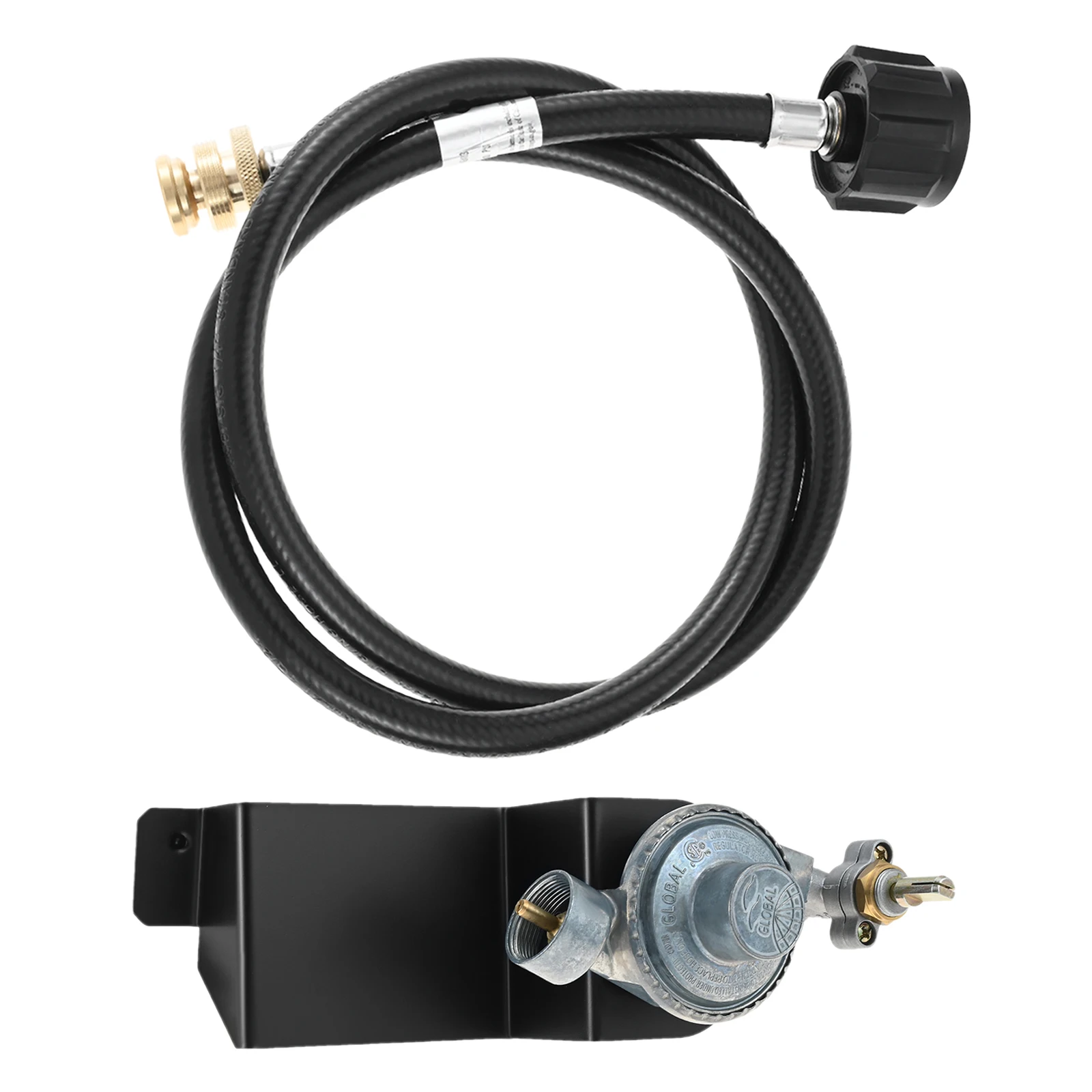 

1 комплект 80477 регулятор клапана газовой гриля с адаптером для пропанового шланга длиной 4 фута, совместимый с заменой серии Weber Q100 Q120 Q1200 Q1000