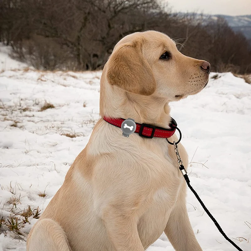 2 ชิ้นสัตว์เลี้ยงซิลิโคนป้องกันสําหรับ Airtag Anti - Scratch กระดูกรูปร่างสุนัขผู้ถือสัตว์เลี้ยง Tracker Cover