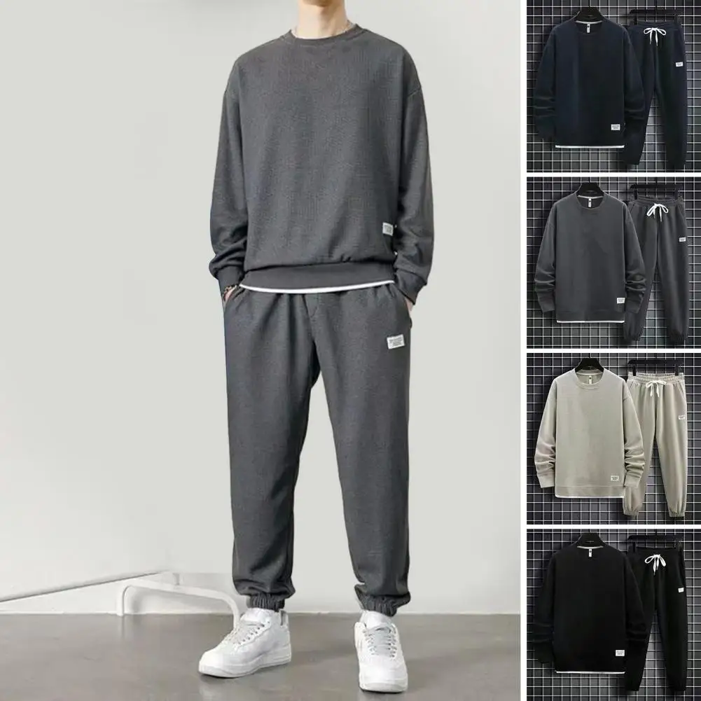 Men Spring and Autumn Clothes 2 Piece Set Men Sweatsuit Tracksuit Outwear Harajuku Jogging Suit Long sleeve Shirt Set Outfits