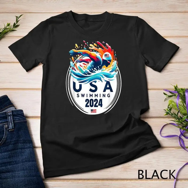 

США 2024 Американский спорт 2024 Футболка для плавания Футболка унисекс