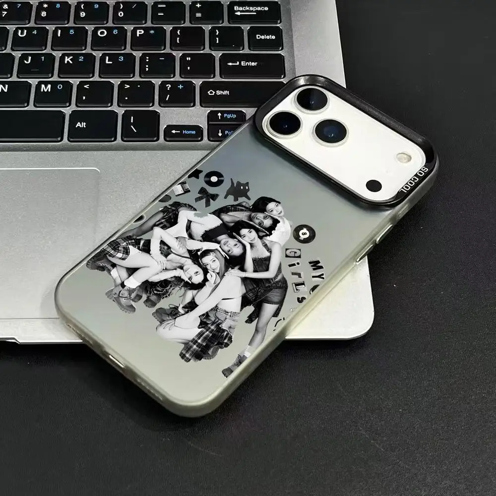 Picture 4: Kpop Band K-katseye Phone Case For IPhone 17 16 15 14 13 12 11 Pro Max Air Colorful Matte Laser Aurora Shockproof Phone Case