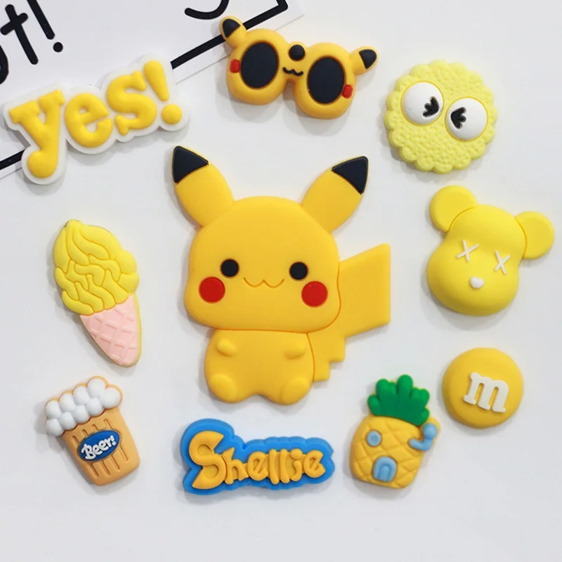 MINISO Pikachu Cute Character Shoe Charms for Sandals Accessories Shoe Decorations Pins for Boy Girls Favor Gift