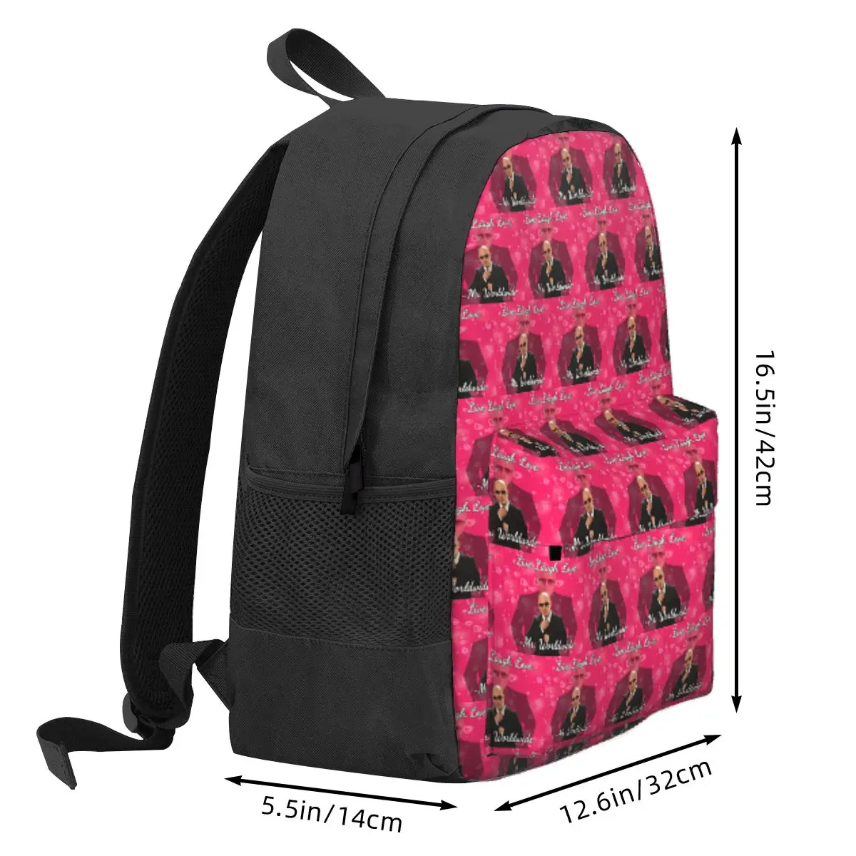 Mr Worldwide Live Laugh Love Student Backpack School Bag Hiking Travel Daypack for Boys Girls Bookbag Shoulder Bags