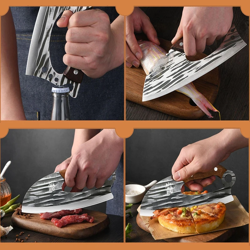 Multifunctional Portable Kitchen Knife Forged Sharp Labor-saving Cleaver Slicing Chef Knives Fish Meat Vegetables Cooking Tools