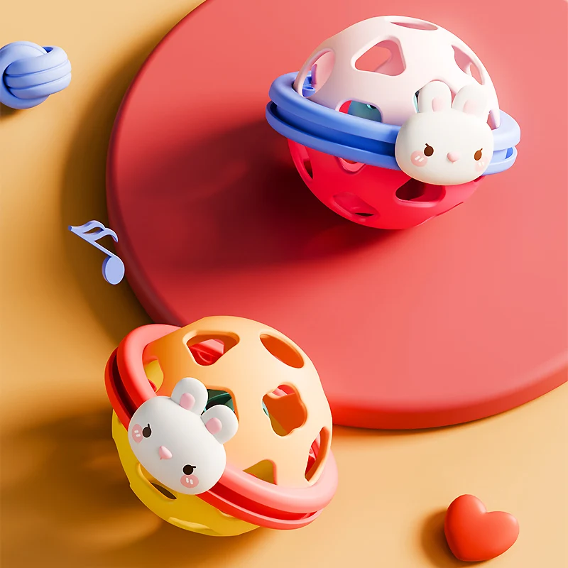 ลูกบอลซิลิโคนนุ่มสำหรับเด็ก เสียงกรอบกรอบดึงดูดทารก วัสดุที่ปลอดภัยสำหรับการเคี้ยว ของขวัญวันเกิดสำหรับพ่อแม่และลูก