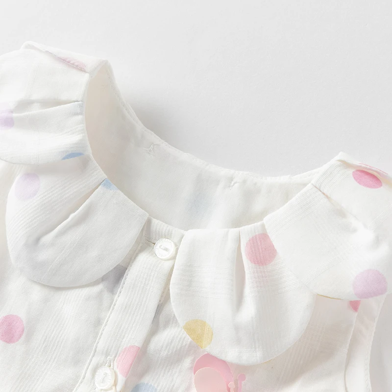 ديف بيلا فساتين الأطفال ربيع الخريف الفتيات أكمام تنورة القطن الحلو ملابس خارجية أنيقة حفلة الاطفال الملابس DB2251865 #4