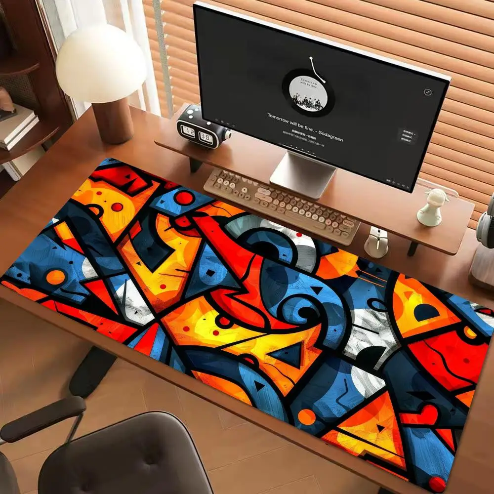 Color graffiti Desk mat playmat Mouse pads inject lively sense into plain laptop bedroom learning desk