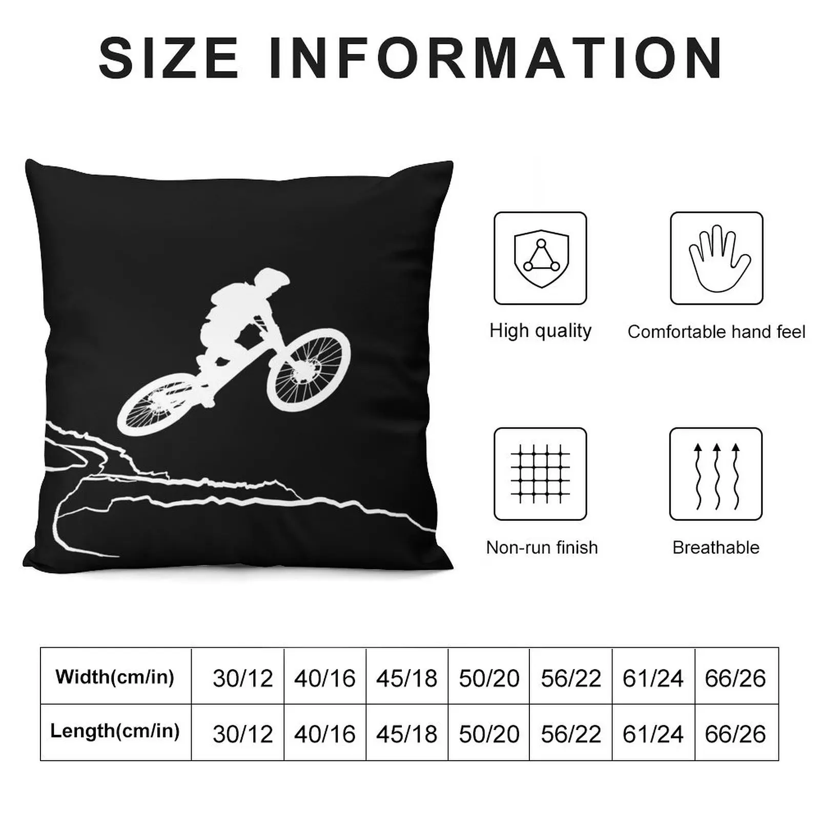 Downhill Mountainbike MTB Mountain Bike mountains, Downhill MTB Mountain Bike Mountainbike mountains Throw Pillow