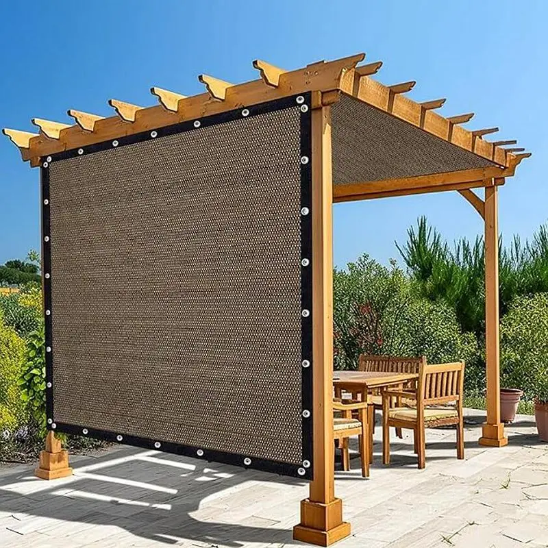 Customized 200GSM Anti-UV Coffee Brown sunshade net shade outdoor waterproof sun waterproof outdoor uv protection garden net