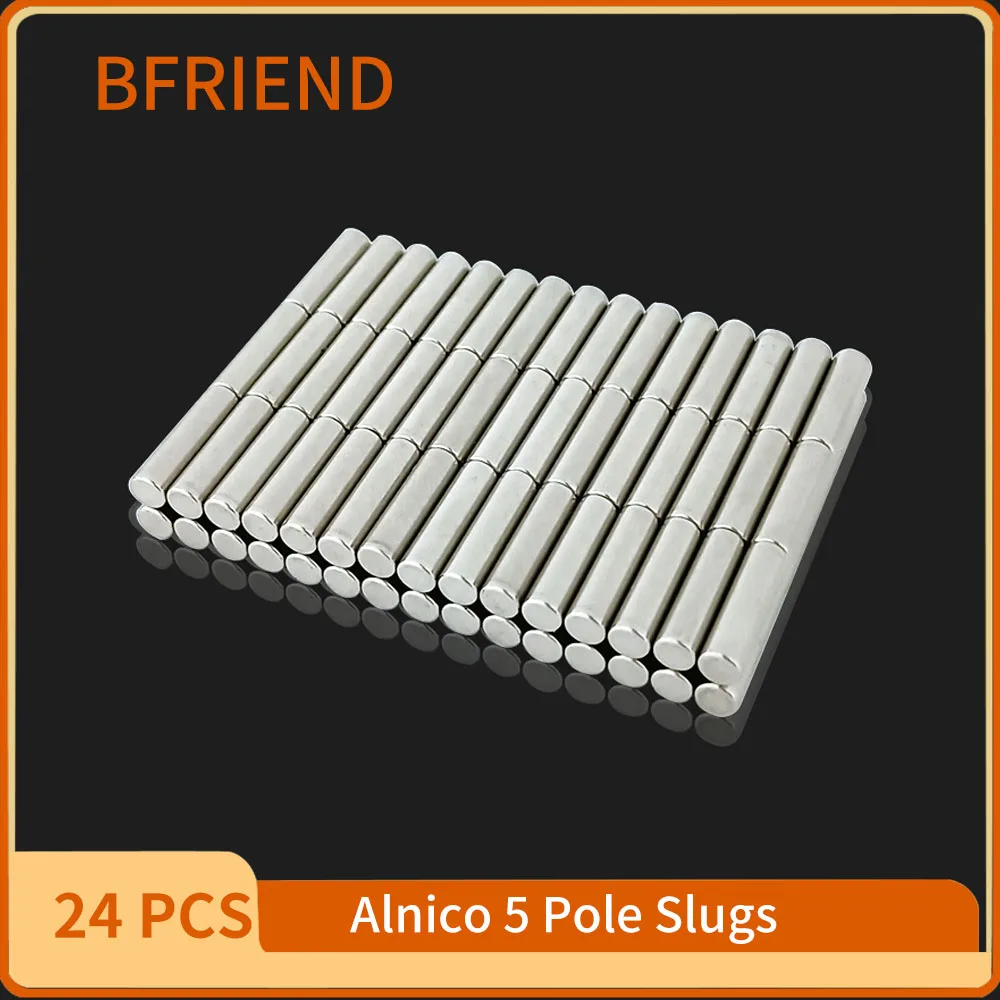 24pcs Alnico 5 Guitar Humbucker Pickup Magnetized Guitar Pickup Polepiece Slug Pole Slug Pickup Magnet Slug Rods 15mm/18mm