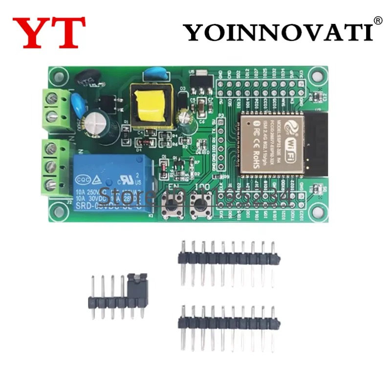 AC Powered ESP32 WiFi BT ble Single Relay Module ESP32 Development Board I/O Port UART Program DownloadPort 4M Byte Flash