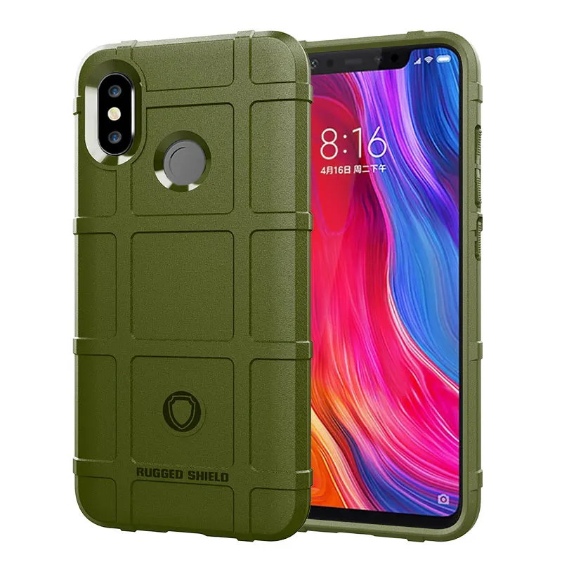 Shockproof Silicone Phone Cover for xiaomi 8 Mi 8 Mi8 Anti Knock Shield Case for Xaomi Mi 8 mi8 Armor Matte Rubber Cases