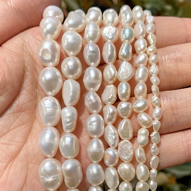 Natürliche Süßwasserperlen Reisperlen Barockperlen 4-11mm Lose Abstandsperlen für Schmuckherstellung DIY Halskette Armband