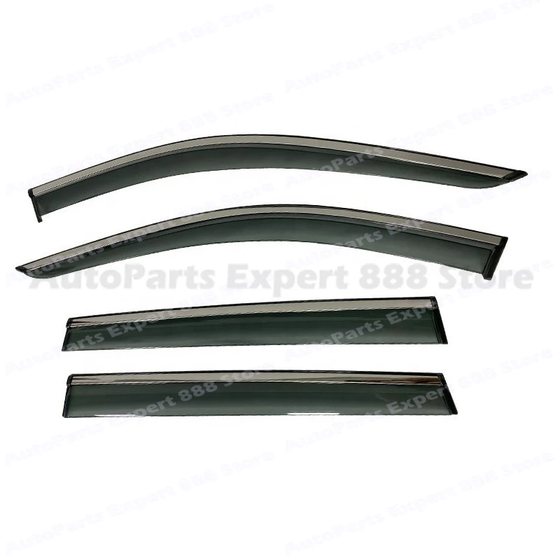 Window Rain Visors For Changan Alsvin 2018-2022 Sedan Vent Sun Shield Wind Deflector Stainless Steel Decor Strip Anti-Fade