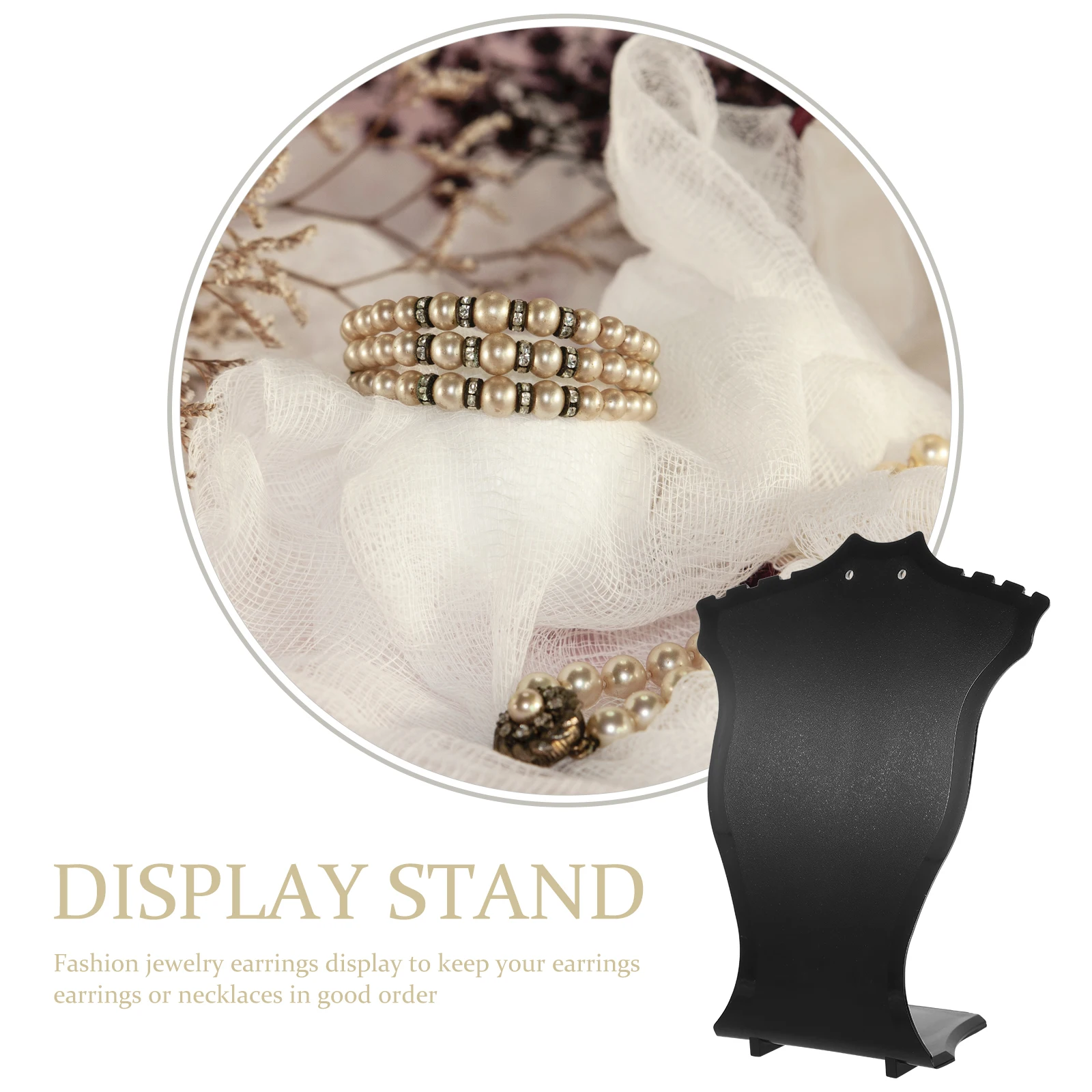 

6pcs Necklace Display Bust Stand Abs Material Desktop Jewelry Organizer For Earrings Necklaces Home Office Store Use Necklace