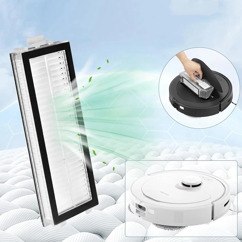 Hepa Filter Replacement Parts For Roborock Q Revo Master/Q Revo Slim Robot Vacuum Cleaner Replacement Accessories