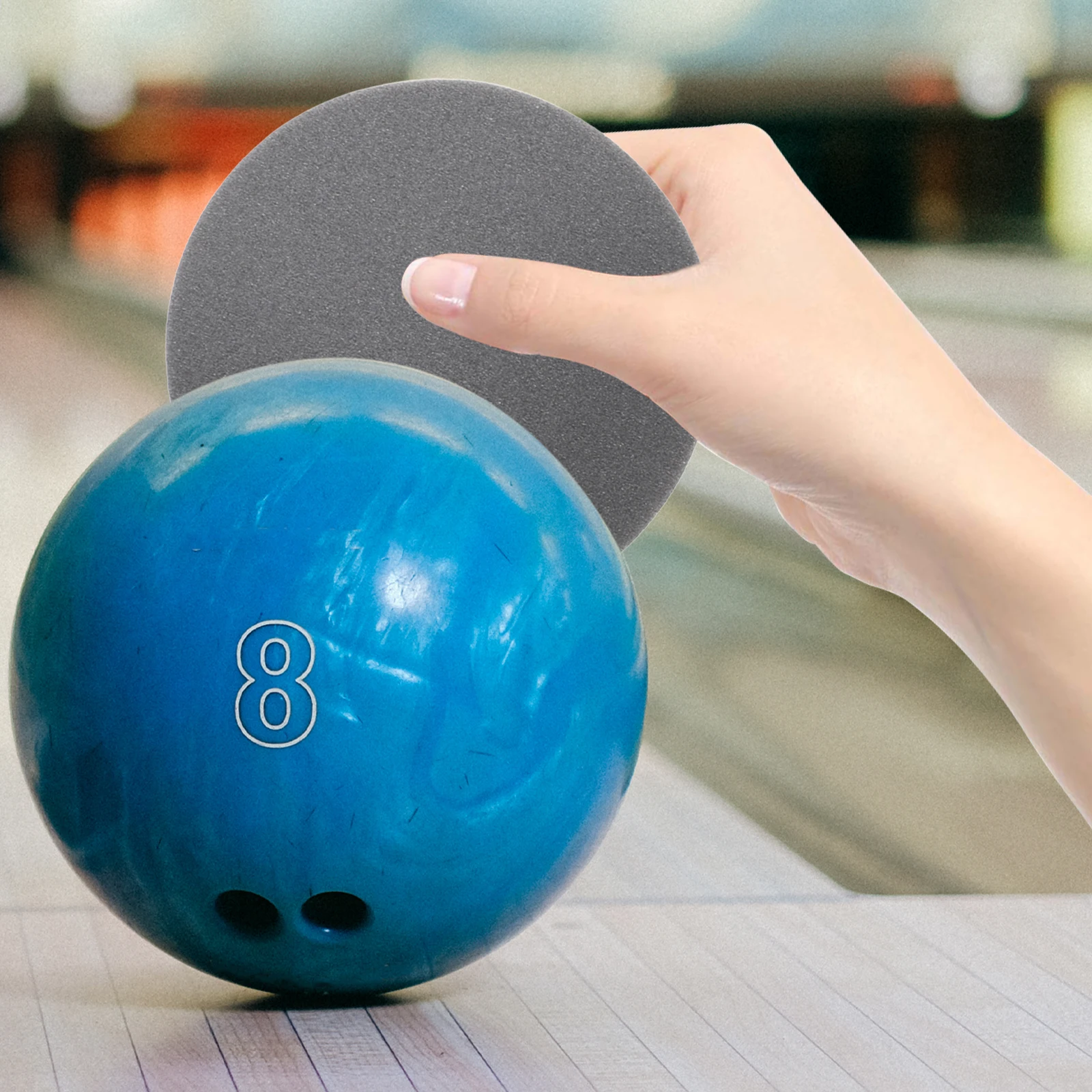 

6Pcs Bowling Ball Polishing Pads Sponge Material Easy Clean Maintenance Multi Use Portable Convenient Bowling