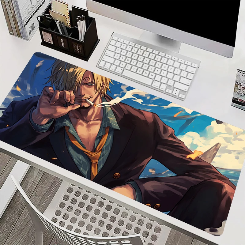 

Mouse Pad PC Accessories Keyboard Pad Office Desk Mat Anti Slip Mousepad Rubber Tablet Pad Gaming One Piece Sanji Extended Pad