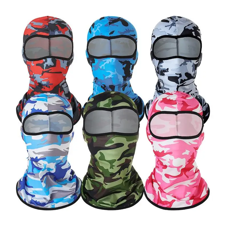 

Party Mask Hats Magic Scarves Solid Camo Sunscreen Motorcycle Men 2 Hole Polyester Full Face Cap Ski Mask Balaclava Scarf ni11