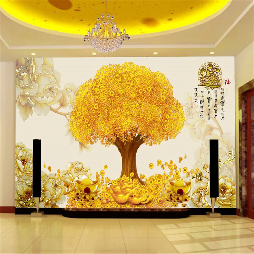 Custom TV backdrop abstract wallpapers for living room personalized 3D stereoscopic seamless large mural Tree Life Stickers