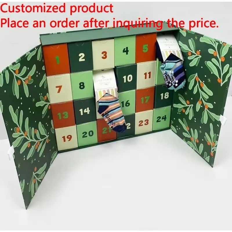 

Customization.Advent Calendar Christmas Countdown Blind Box With Socks and Fidget Toys Xmas Gift Kids Toys Gift Calendar