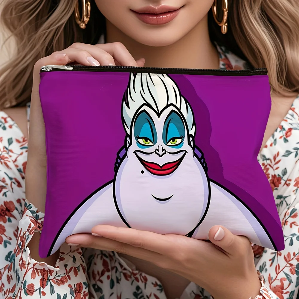 디즈니 크리스마스 화장품 가방 1개 - 여성용 귀엽고 다용도로 활용 가능한 지퍼백, 보석 보관 가방, 완벽한 여행용 지퍼 정리함 - 재미있는 생일 선물