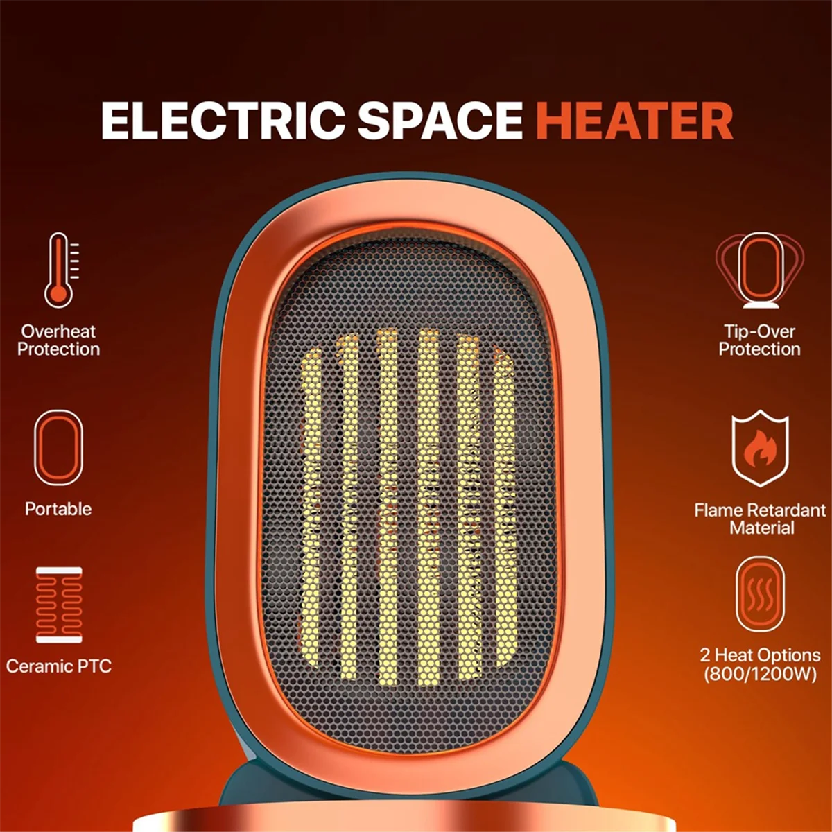 Venda quente aquecedor elétrico para interior 1200w ptc ventilador portátil para escritório casa sala inteligente acessível mais quente para quarto desktop eua plug a