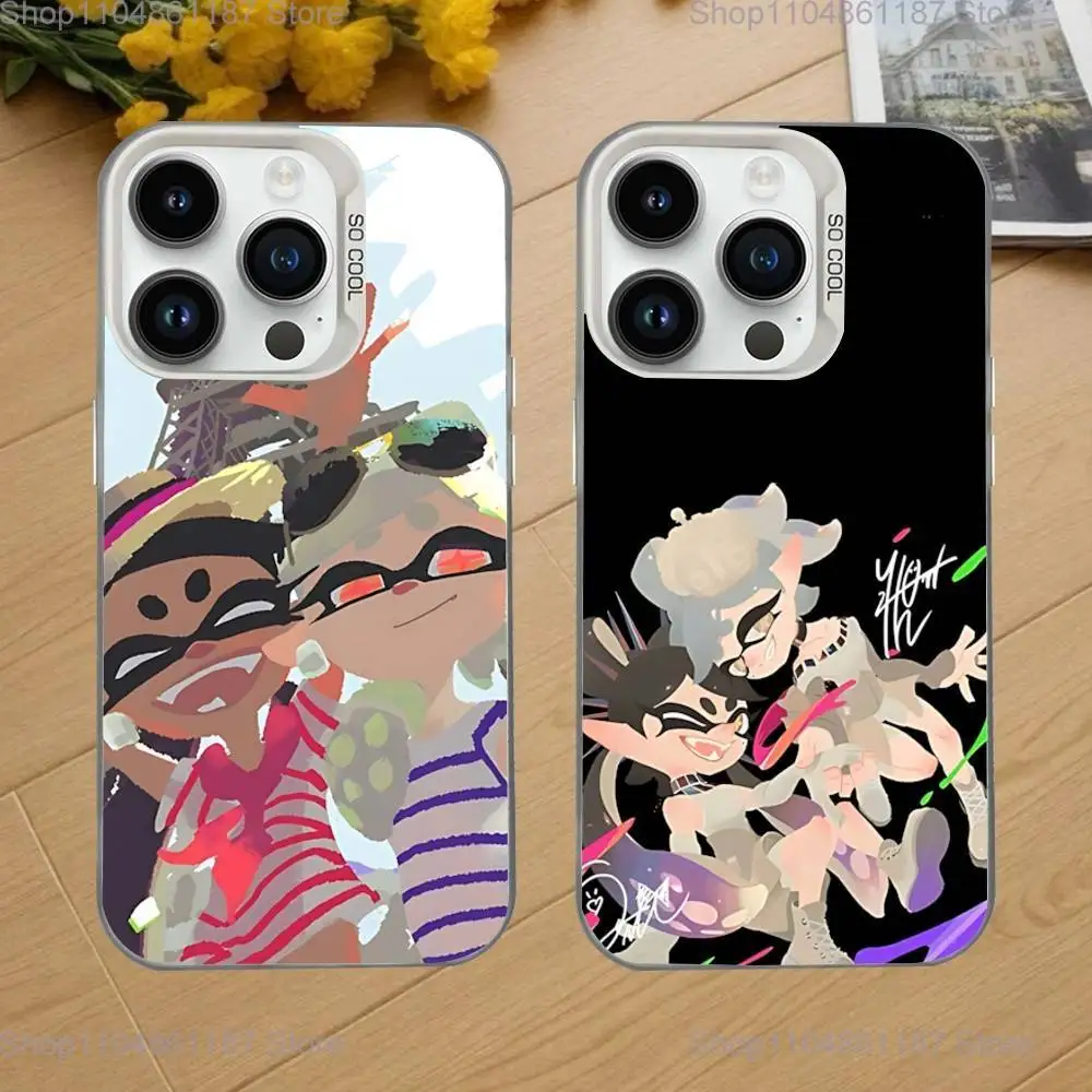 

Game Splatoon Phone Case For iPhone 16,15,14,13,12,11,Mini,Pro,SE,MAX White Matte Shockproof Cover