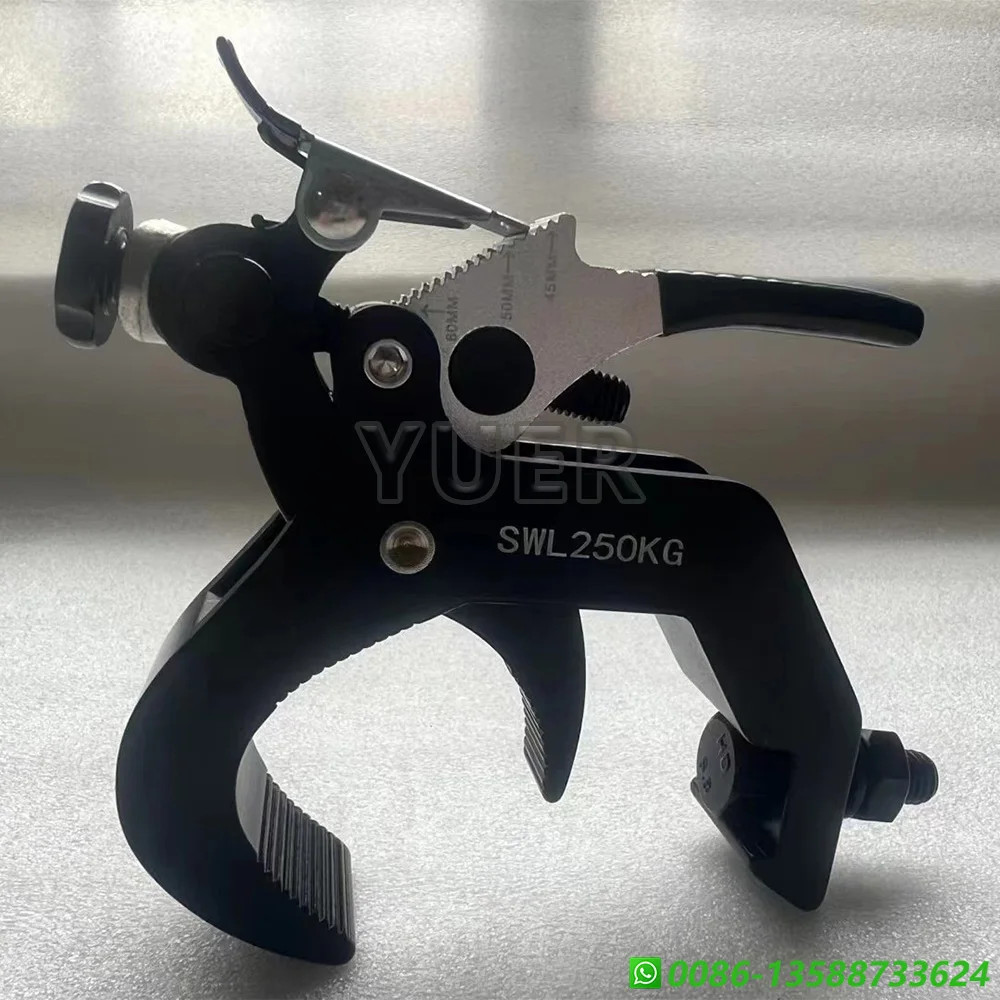 10Pcs/Lot  Aluminum Lighting Clamps Tube Diameter 45-60MM Foldable Quick Lock Light Hook For Stage Lighting Dj Disco Accessories