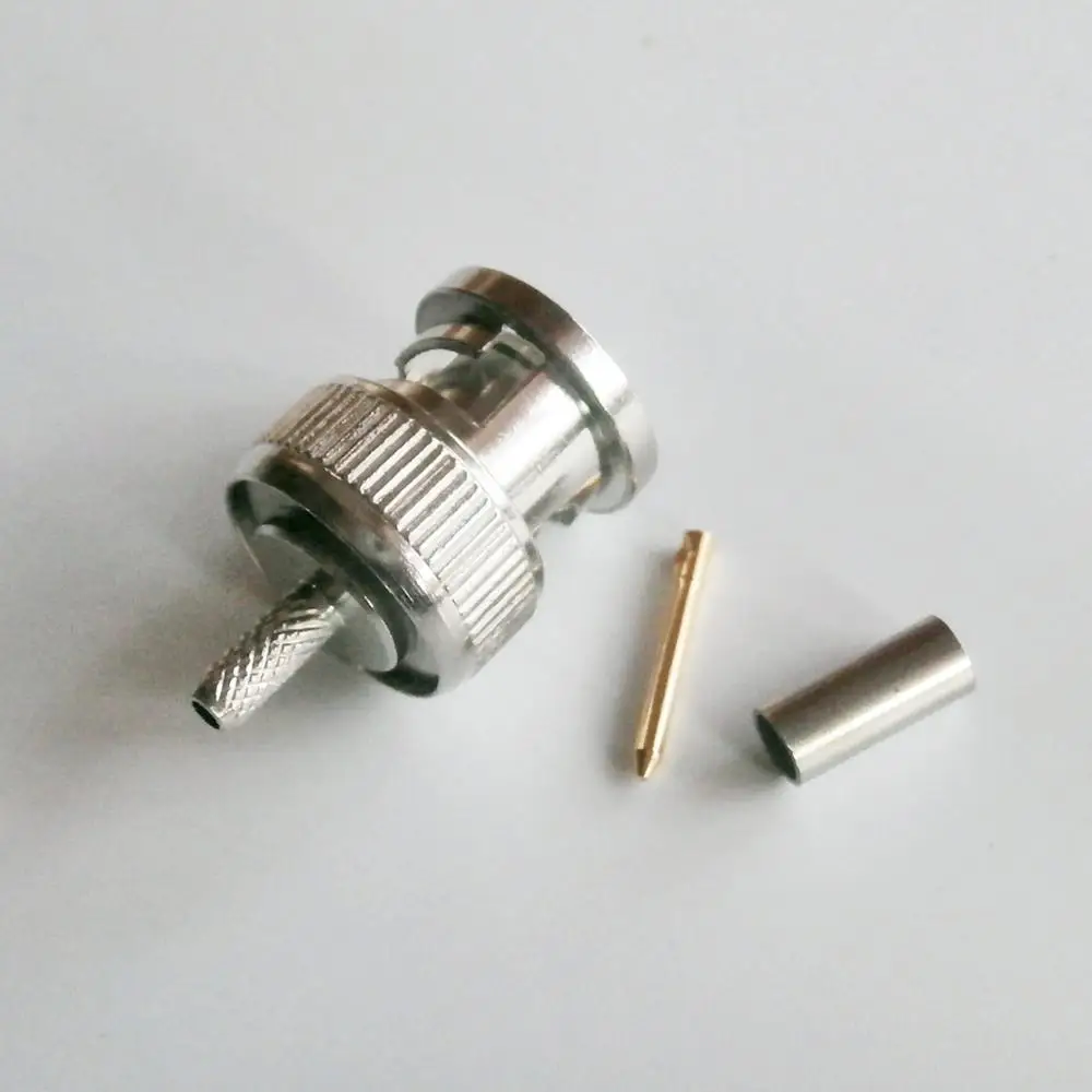 

RF Coax Connector Socket Q9 BNC Male Crimp for RG316 RG174 RG179 LMR100 Plug RF connector Adapter BRASS