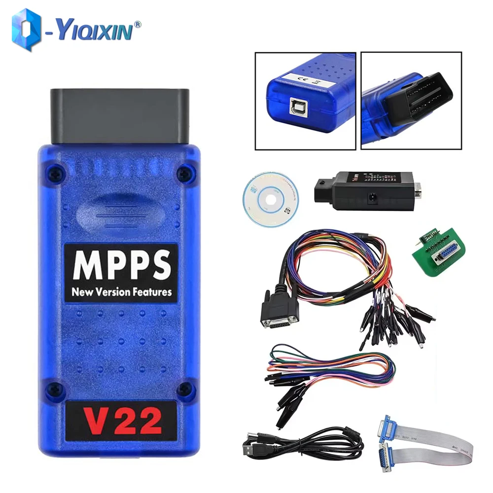 MPPS V22 Chip Tuning Programming Tool ECU Flasherm Unlock Version Life Time MAIN TRICORE MULTIBOOT Unlock Version OBD Scanner