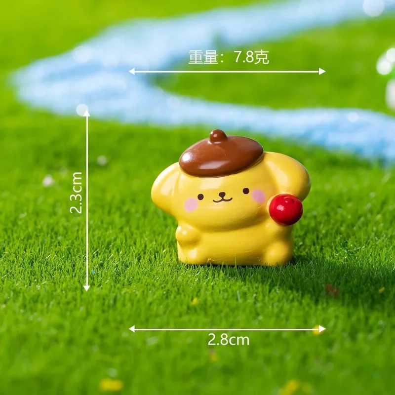 

6pcs PomPomPurin Anime Kawaii Sanrio Lovely Doll Creative Decorative Accessories Cute Cartoon MINI Car Desktop Ornaments Toys