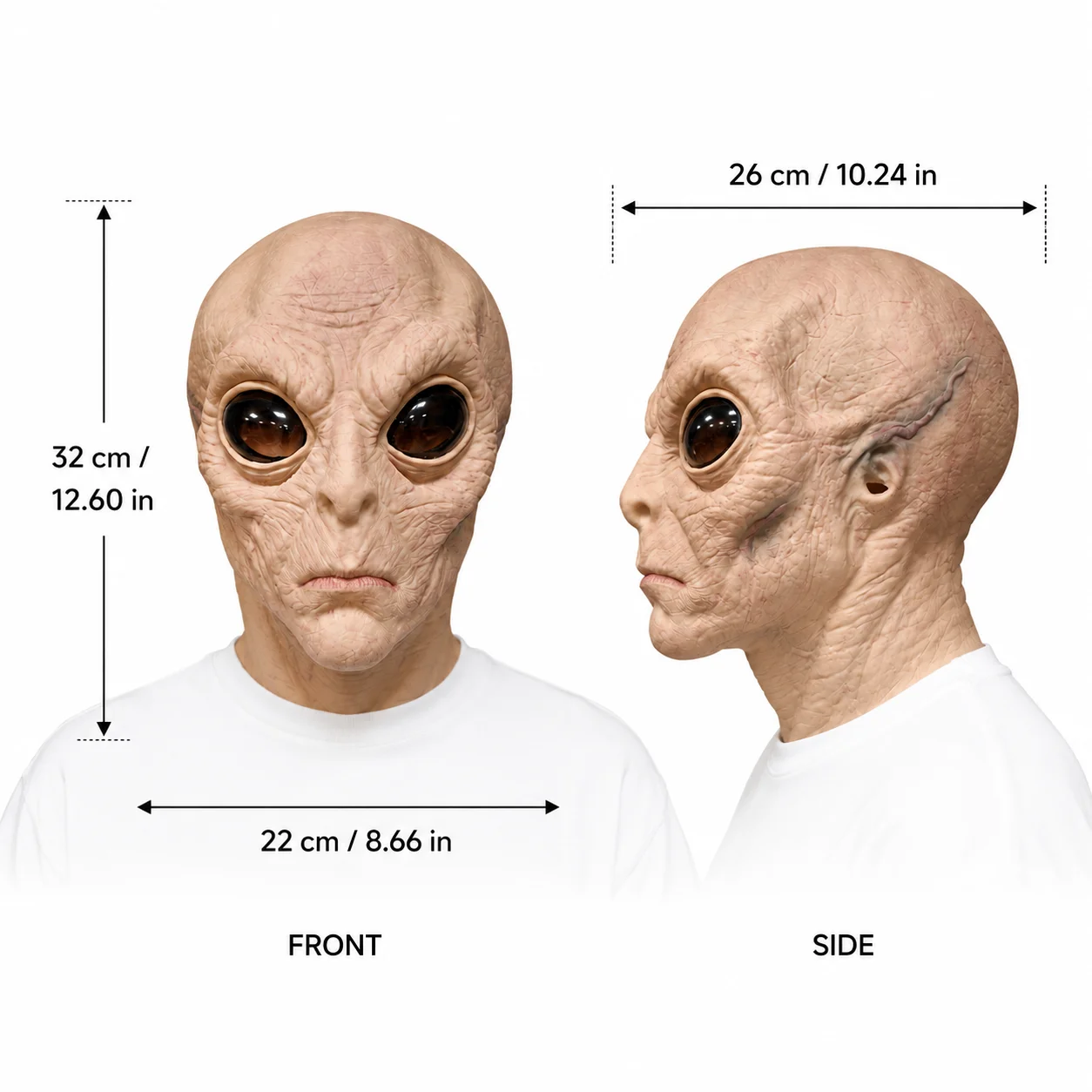 Realistic Alien Full Head Mask - огляд і ціна Latex Alien Mask Realistic