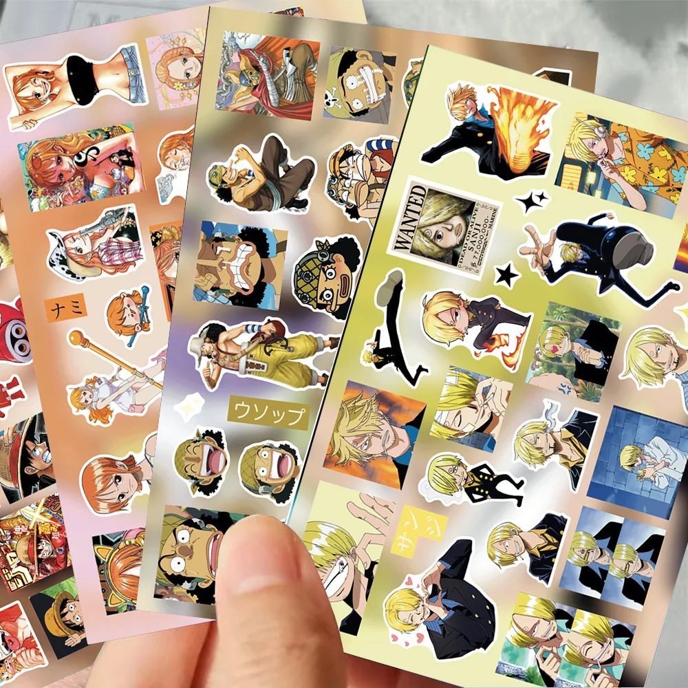 Hot Sale One Piece Stickers Anime Character Waterproof Graffiti Stickers Zoro Sanji Ace Robin Decoration For Collectible Gift