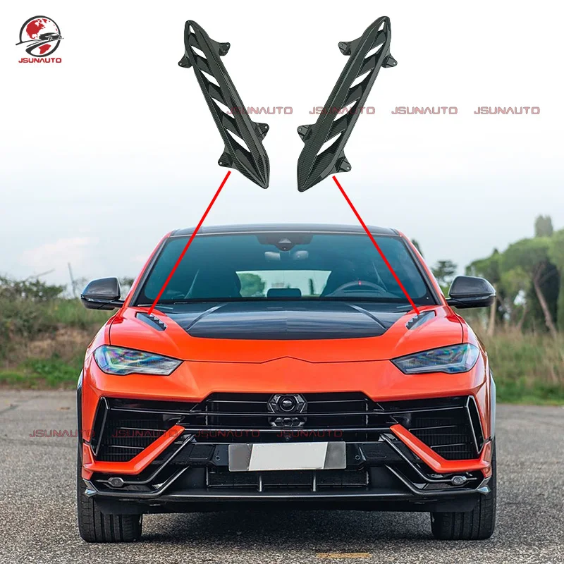 

2020-2025 For Lamborghini Urus S Urus Performante Real Dry Carbon Fiber Engine Hood Air Vent Cover Scoop Replacement