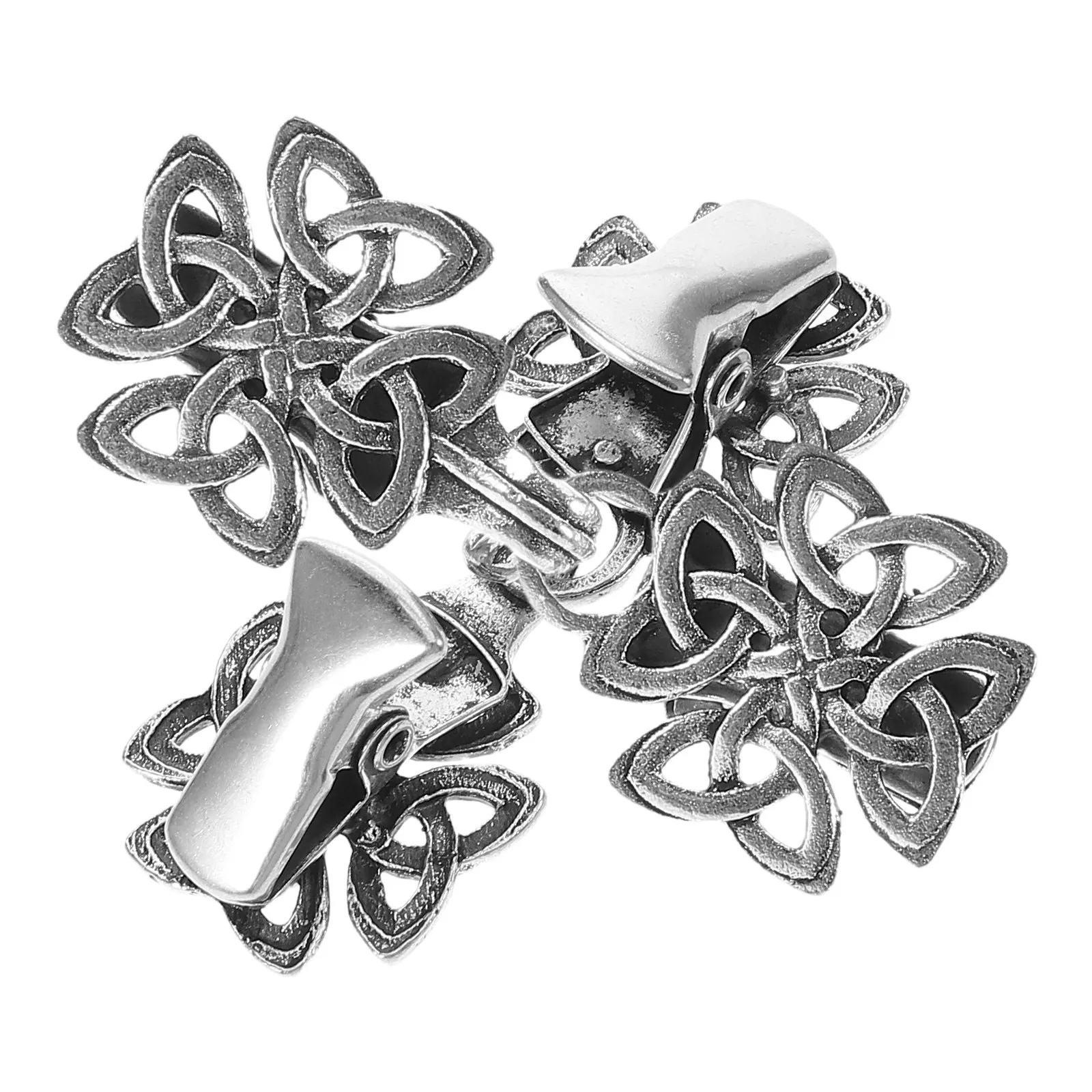 4Pcs Stylish Vintage Sweater Clips Retro Cardigan Collar Clips Fashionable Wardrobe Malfunction Preventer for Various Outfits