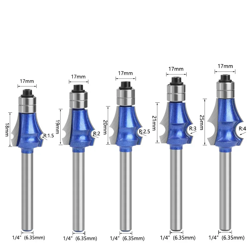 1PC 1/4 6.35MM 6MM Shank Milling Cutter Wood Carving Tungsten Carbide Drawing Line Router Bit Set for Woodworking Milling Cutter