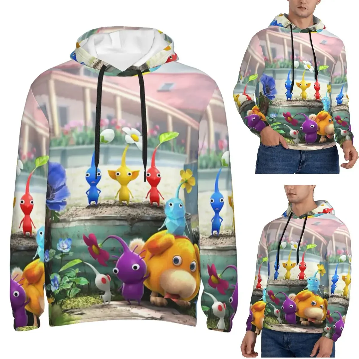 Pikmin Game Hoodie Harajuku Pullover Autumn Winter Men Women Sweatshirt Long Sleeve Tops