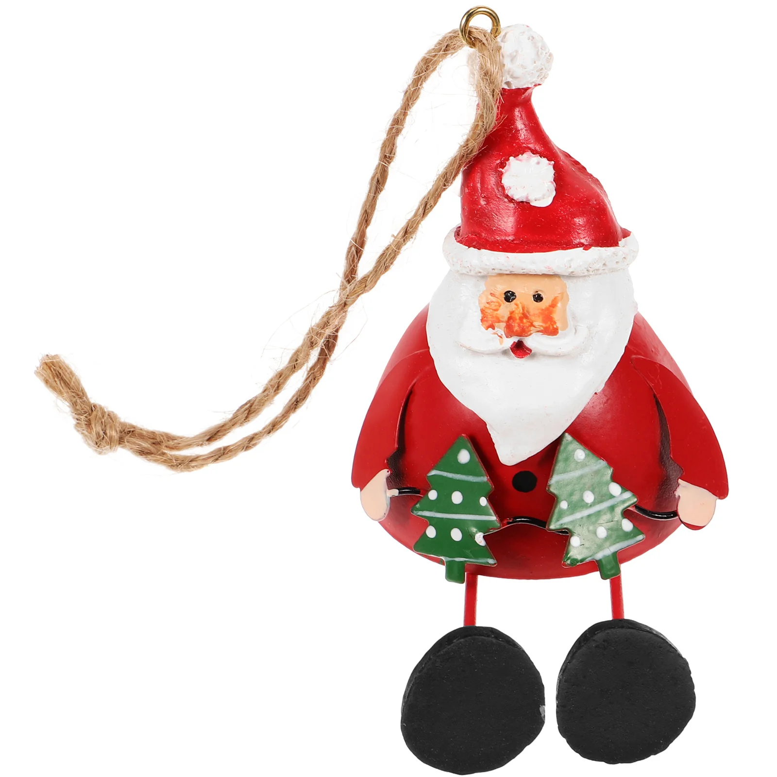 

1pcs Iron Art Santa Hanging Ornament Resin Christmas Tree Decor Festive Holiday Decoration Xmas Party Pendant Wall Window Decor