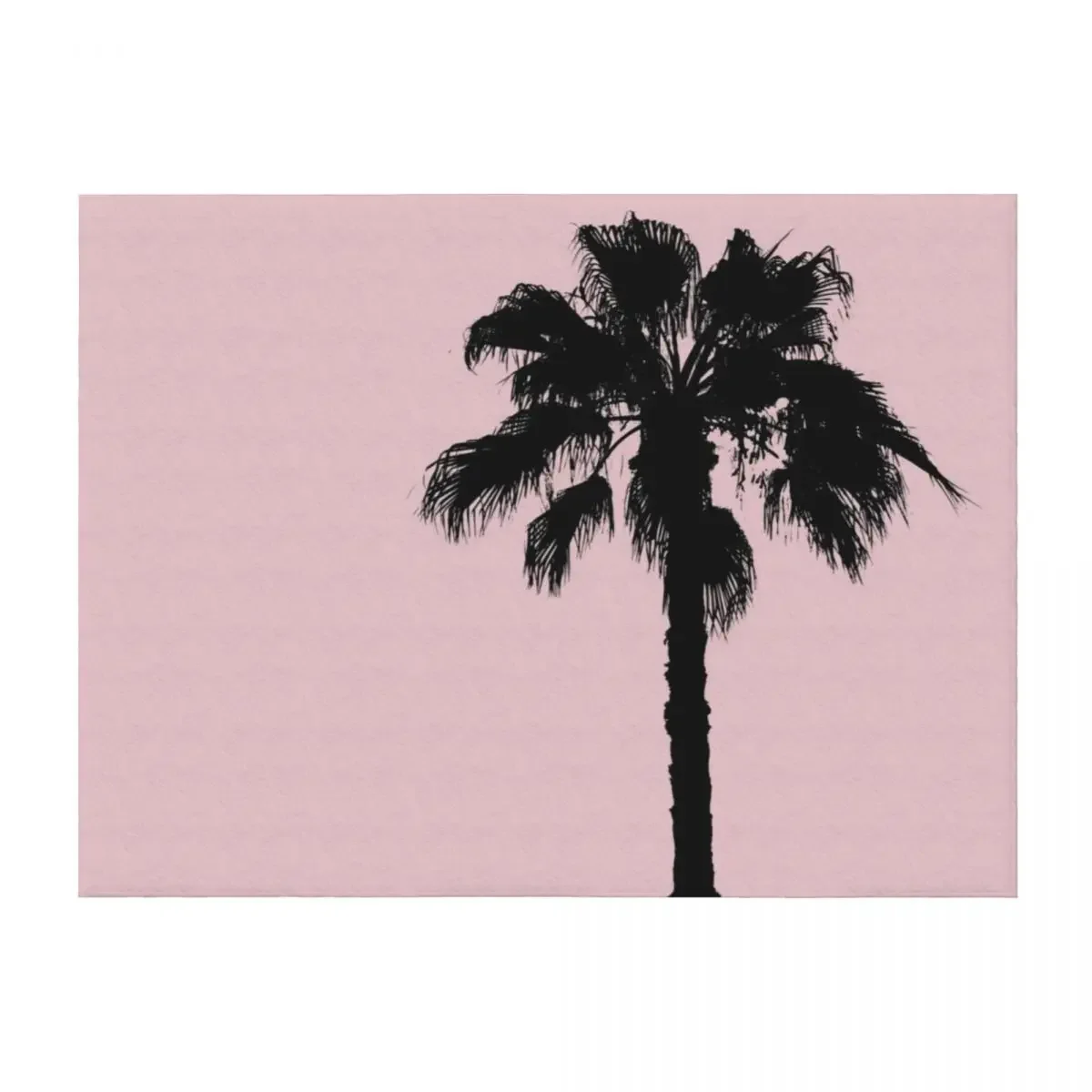 

Palm Tree Silhouettes On Pink Throw Blanket Designers Soft Beds Cute For Sofa Thin Blankets