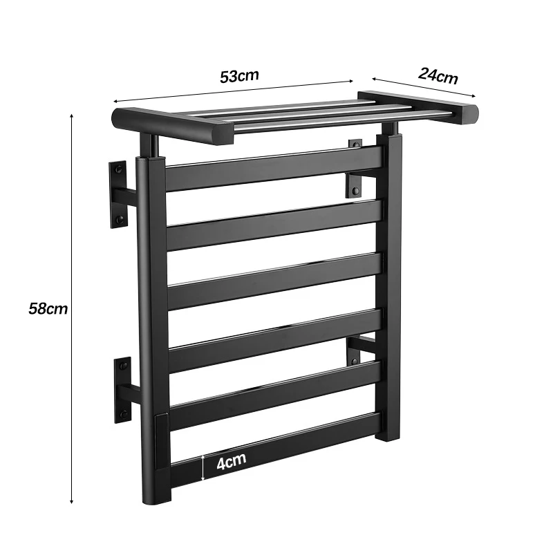 Double Heating Bathroom Towel Warmer.Temperature Control Timing Electric Towel Rack.Smart Digital Display Electric Towel Rail.