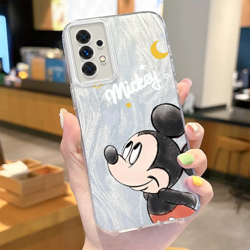 Disney Winnie Glitter Case for Samsung Galaxy S24 S23 Ultra Plus S21 FE A73 A72 A71 A54 A53 A52 A51 A50 A34 A33 A32 4G 5G Cover