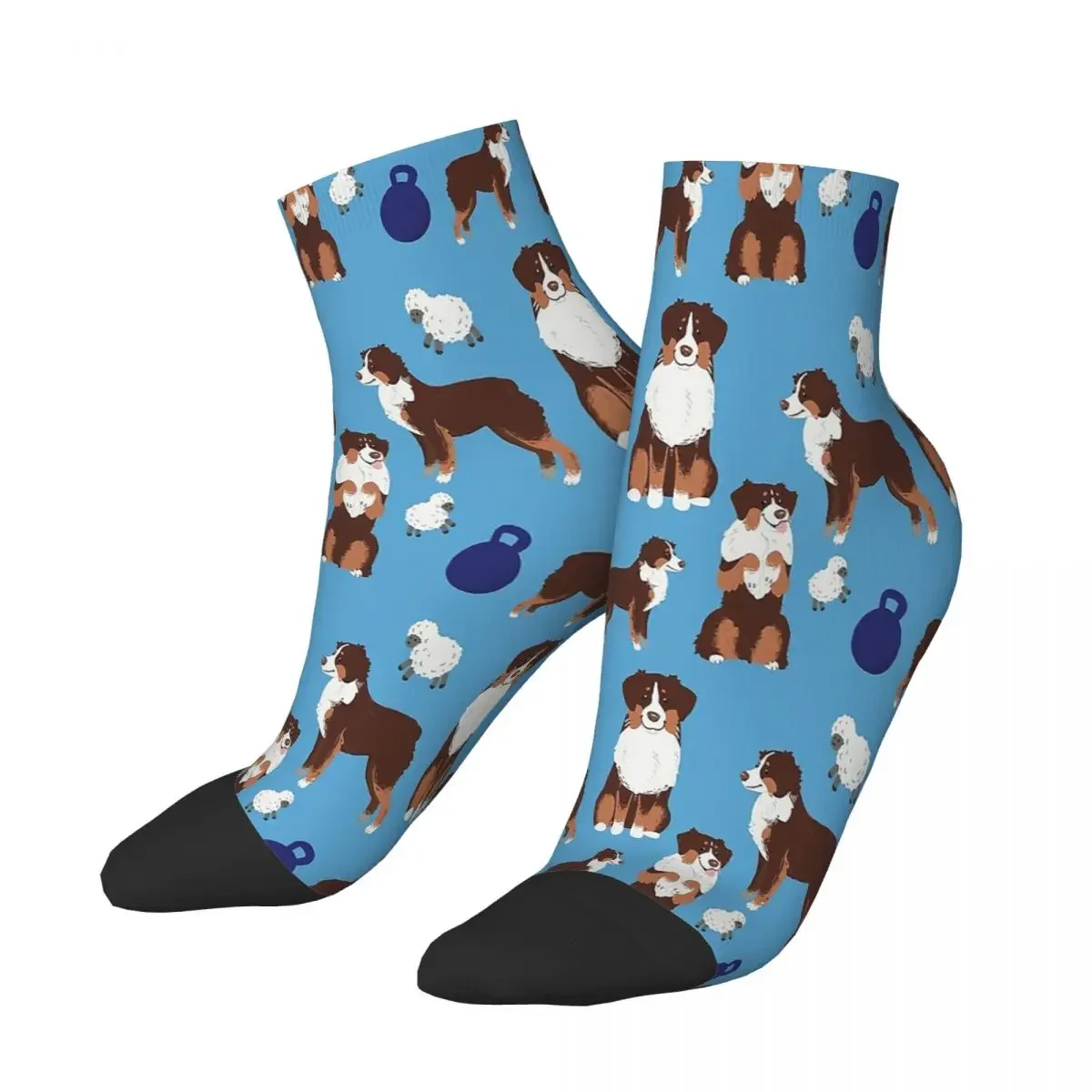 Aussie Pattern Australian Shepherd Meme Dog Doge Ankle Socks Male Mens Women Autumn Stockings Harajuku