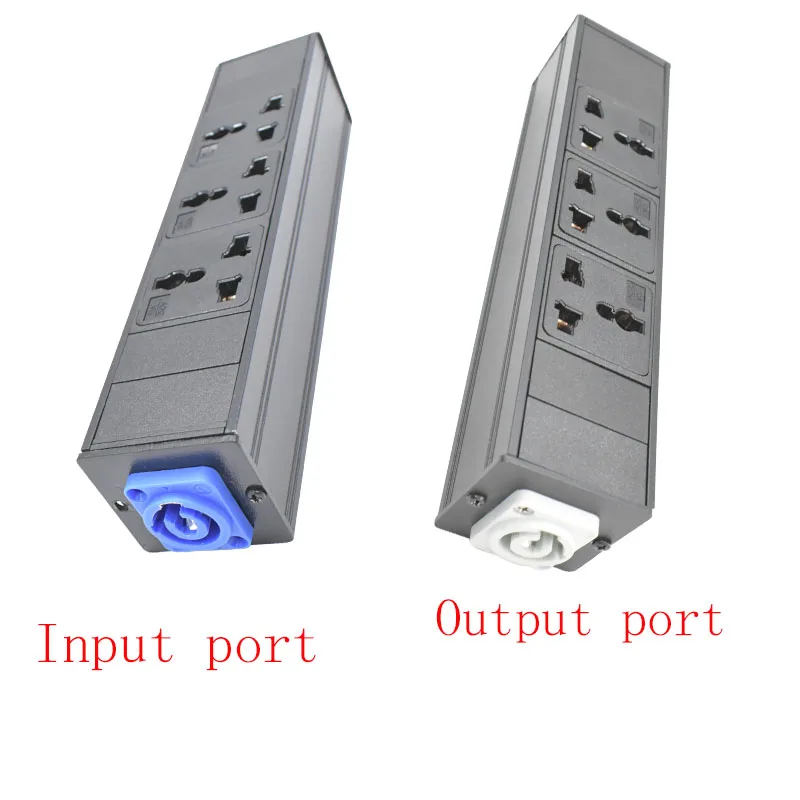 

3AC 10A Universal socket PDU Power Strips Schuko Powerlink box Power amplifier audio 3P Aviation plug TUS AU EU UK Israel plug